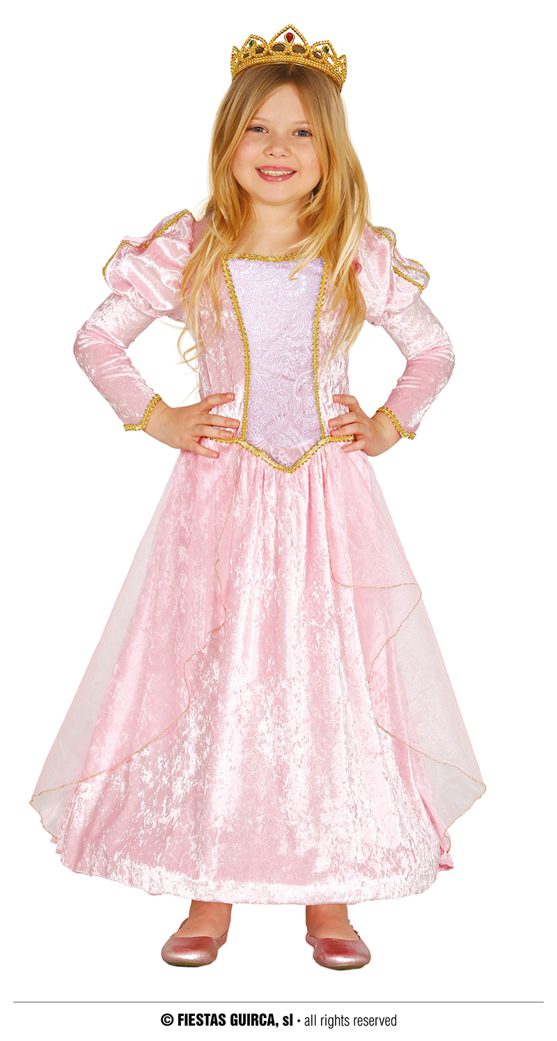 Rosa Prinzessin velour 7-9 Jahre