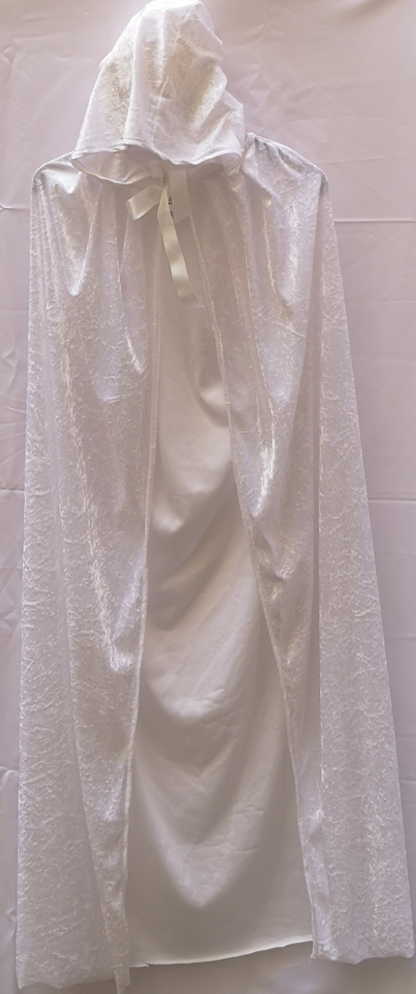 Velour Umhang   weiß   MEDIUM  120cm