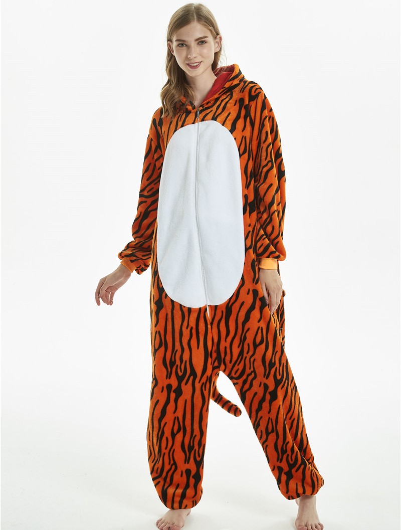 TIGER Kostüm Overall LARGE für Erwachsene