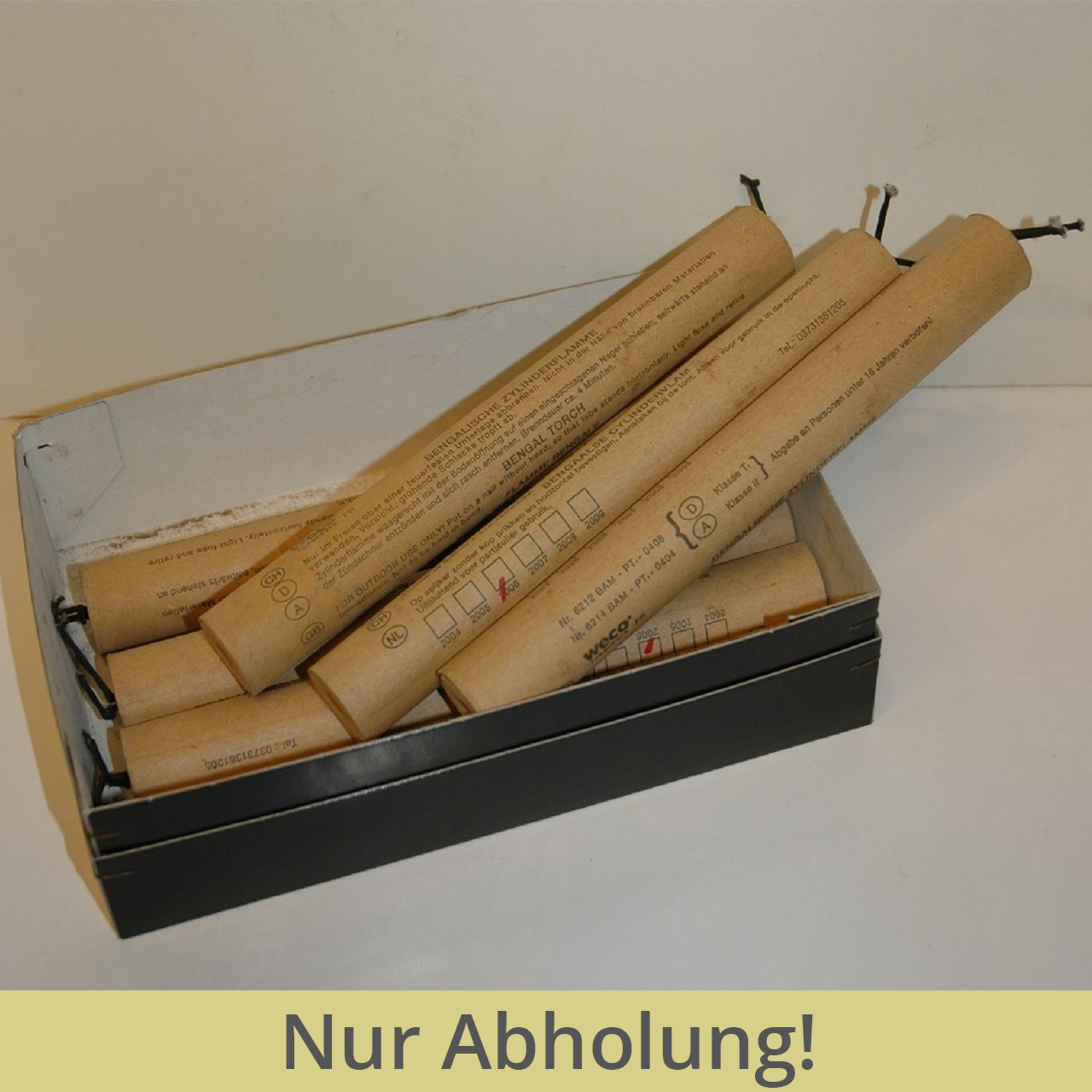 Bengalische Zylinderflamme rot ca. 4 Minuten