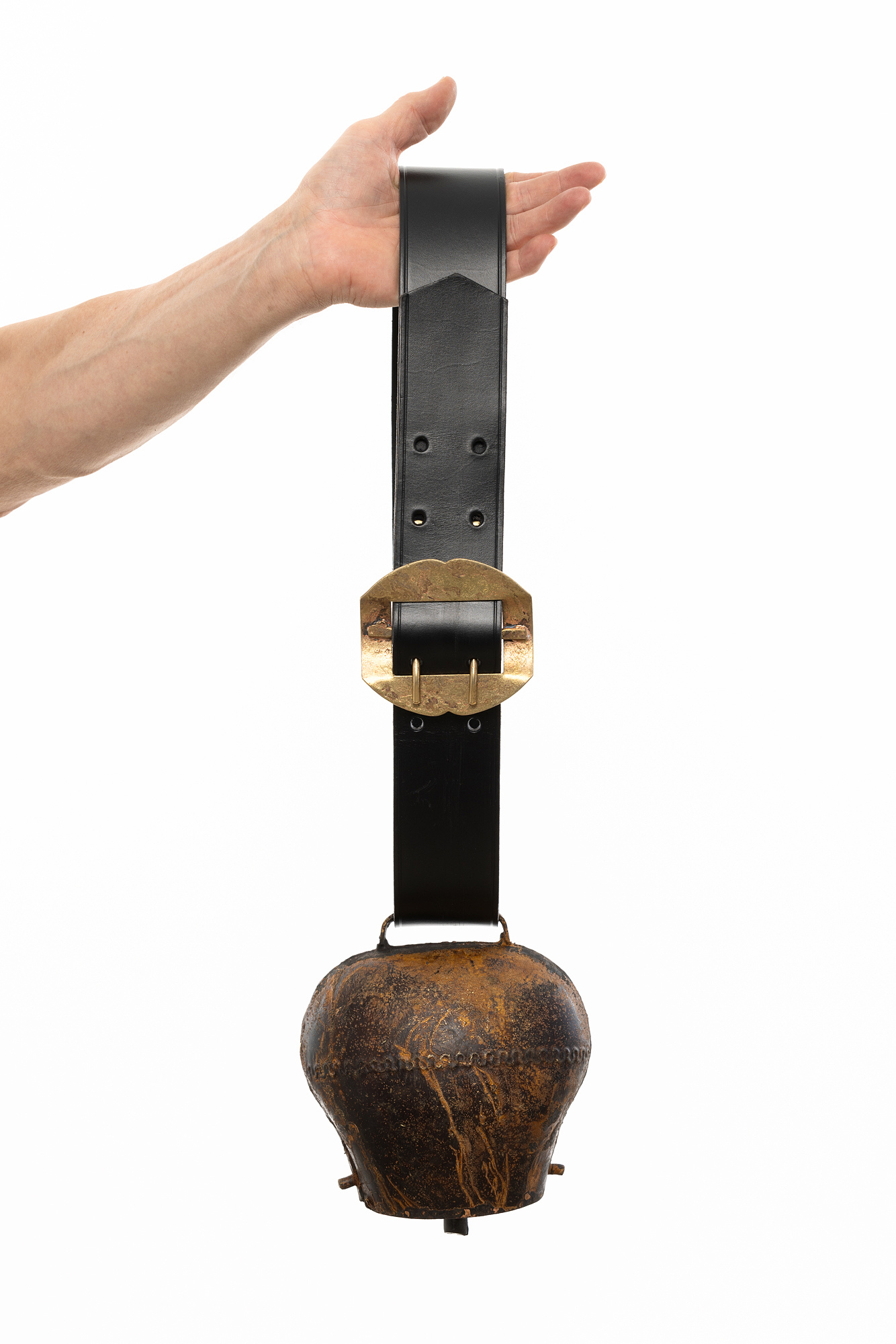 Glocke Schmiedeeisen Gold  ca.16,5x17,5cm