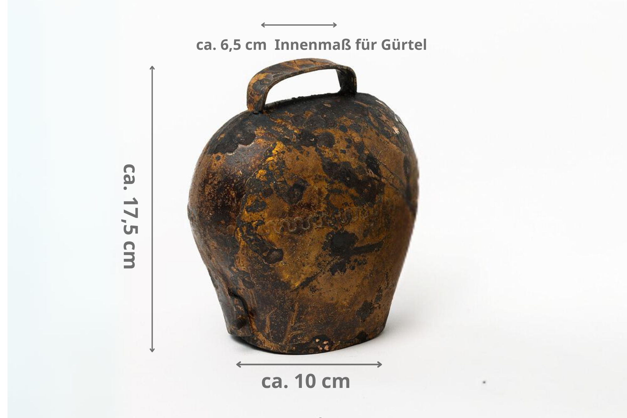 Glocke Schmiedeeisen Antik Farbe  ca.16,5x17,5cm