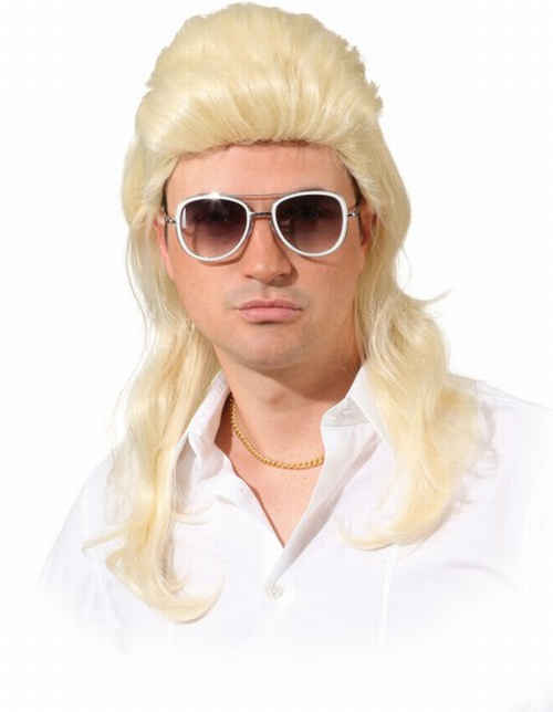 Vokuhila Perücke blond