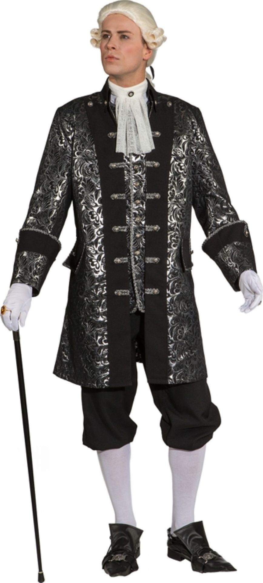 Brokat Jacke schw-silber  Gr. 50/52