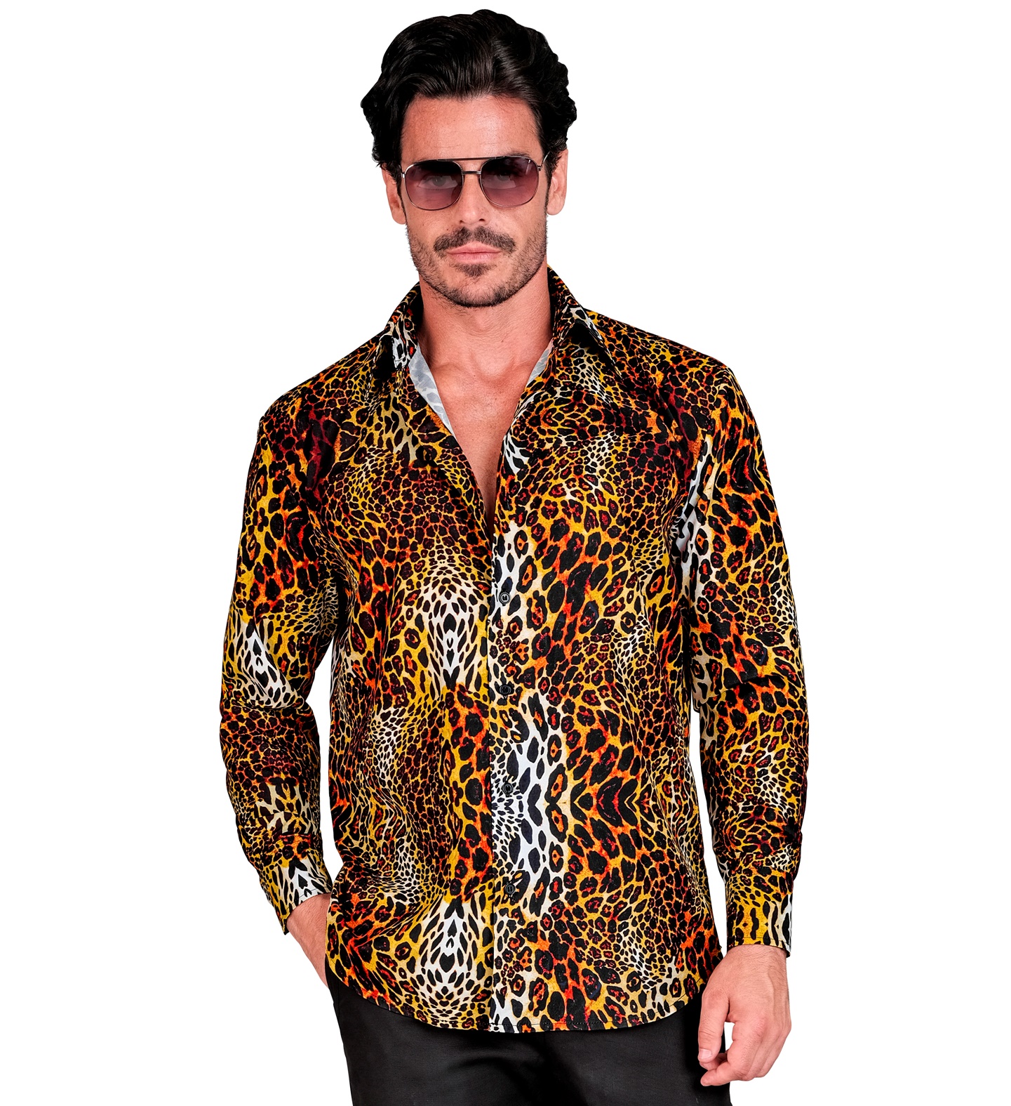 Leoparden Design Hemd  S/M