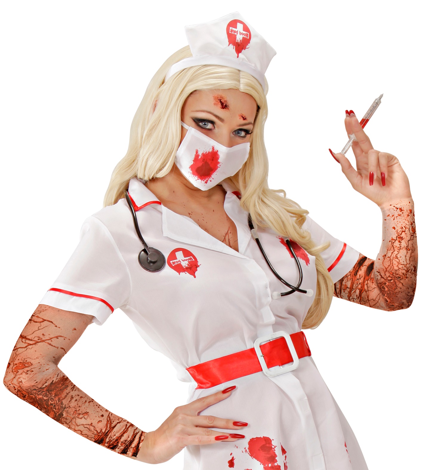 Paar Tattoo Ärmel mit blutigen Wunden bedruckt