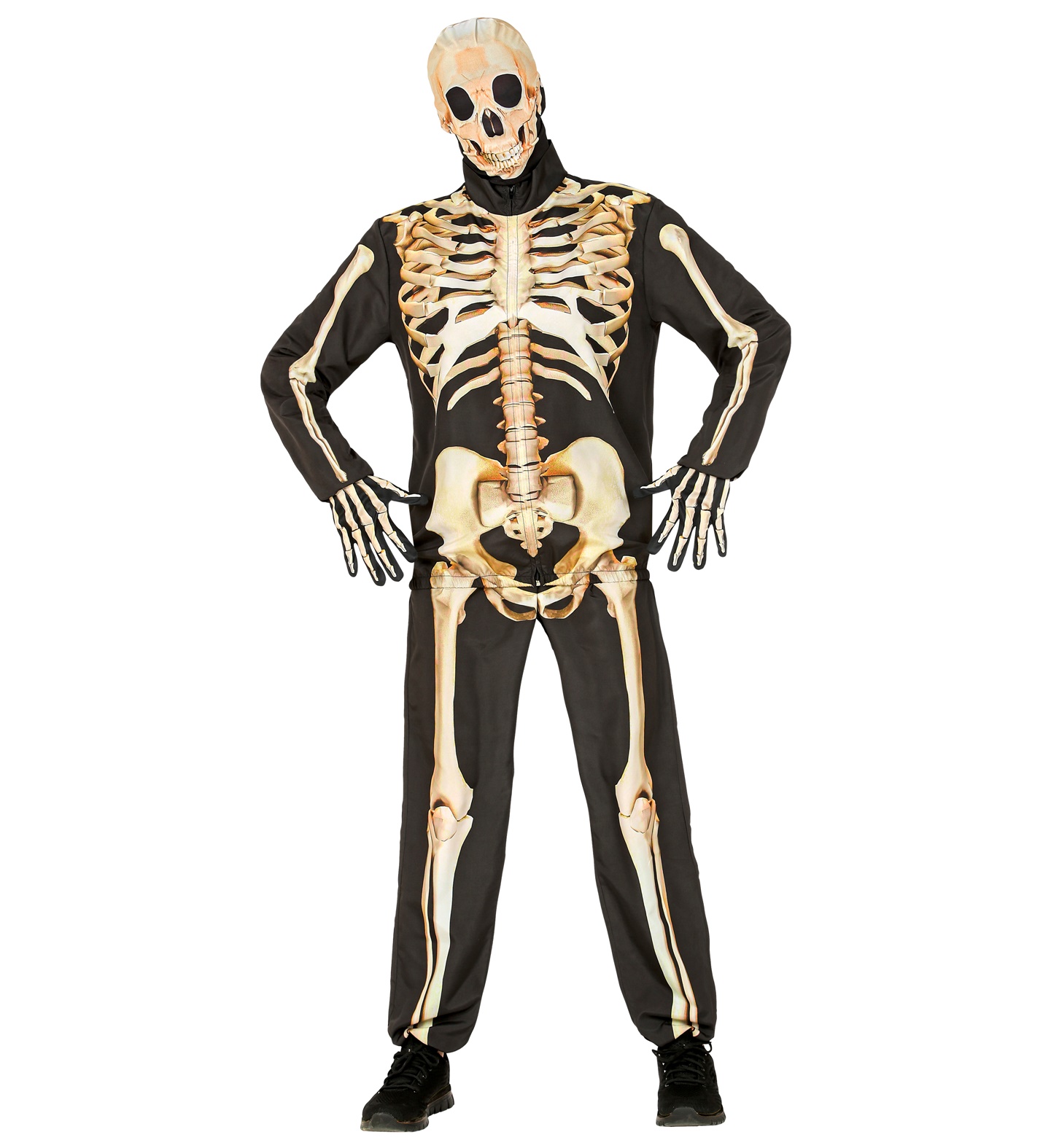 Skelett Kostüm  M  Oberteil,Hose,Maske,Handschuhe