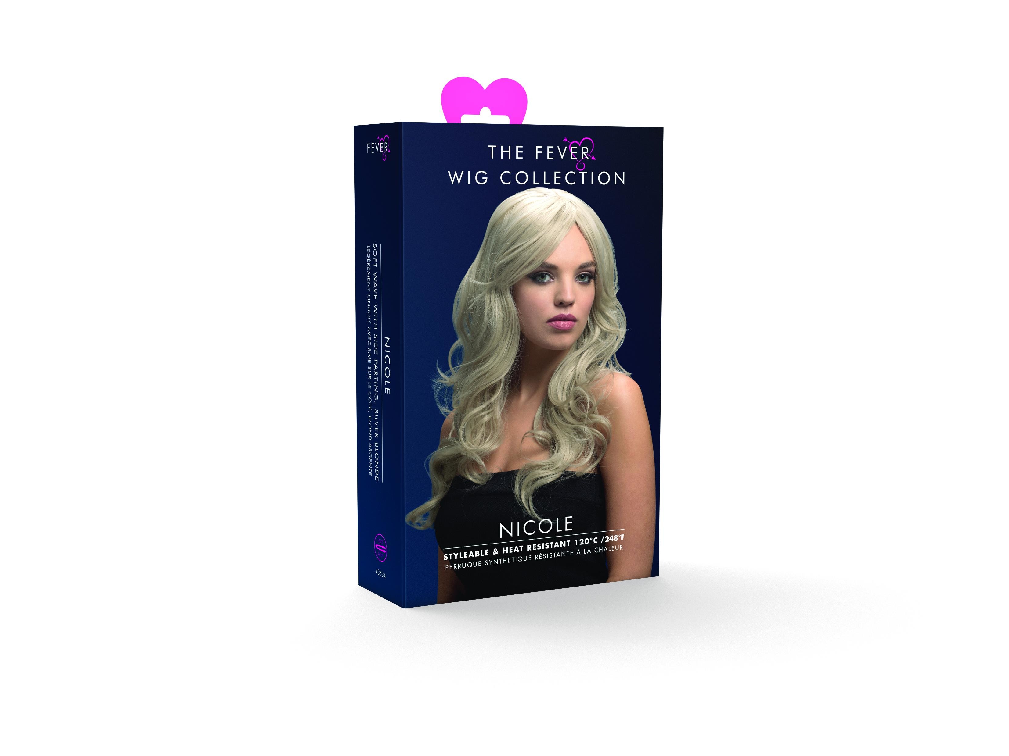 Nicole silber-blonde Perücke Premium Qualität