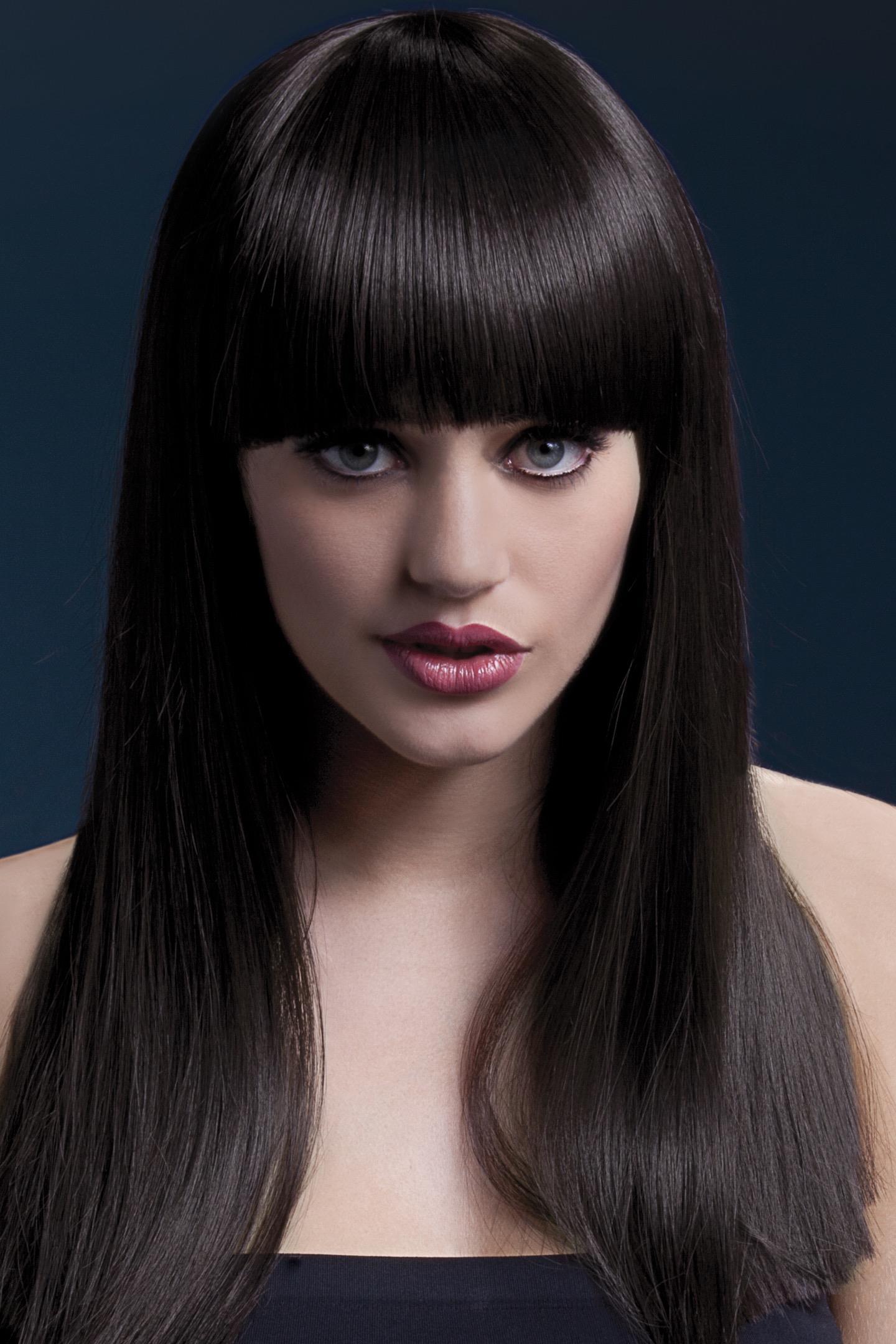 Alexia braun Perücke Premium Qualität