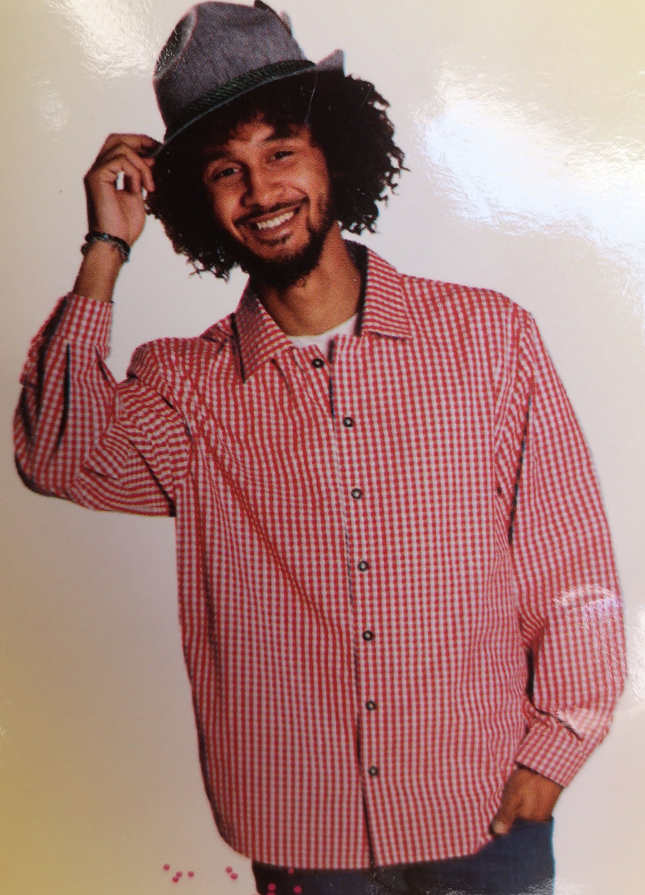 Trachtenhemd karriert rot Gr. 48