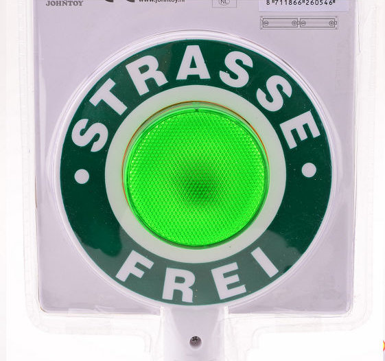 Feuerwehr Stop Signal mit Licht  inkl. 2 AA Batterien