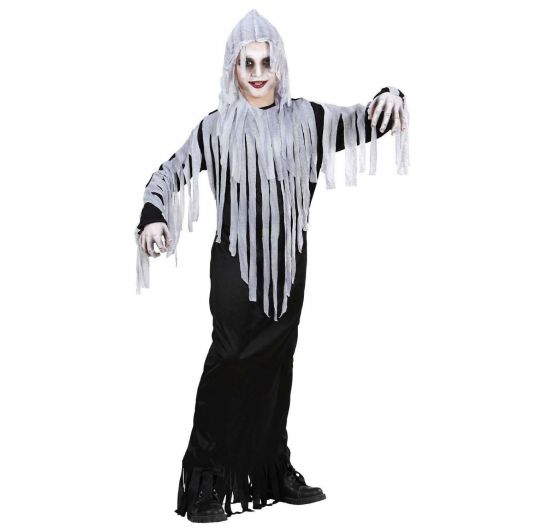 Kostüm Dämon 128 Tunica m.Kapuze u. Gürtel