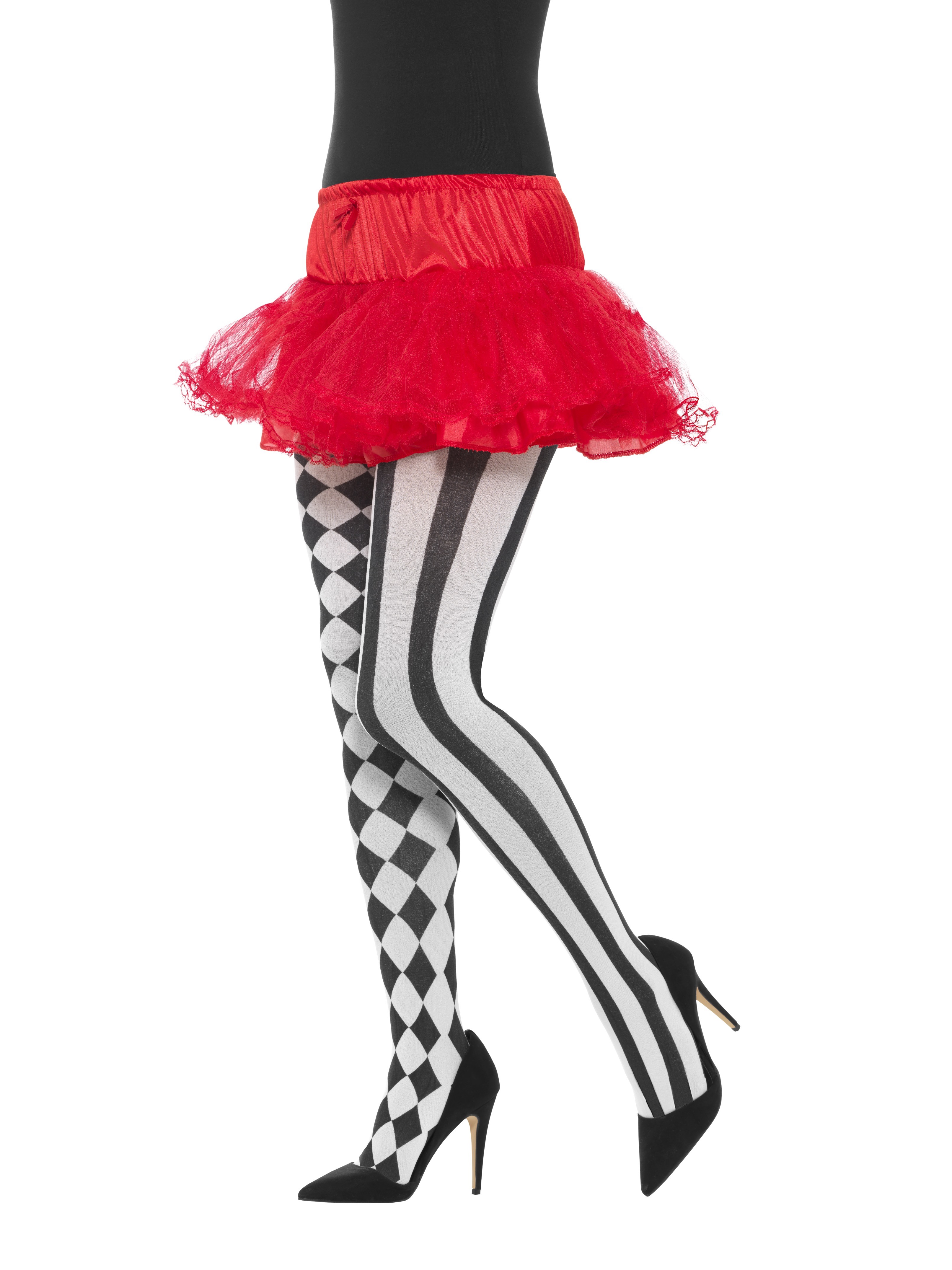 Harlequin Strumpfhose schwarz-weiss