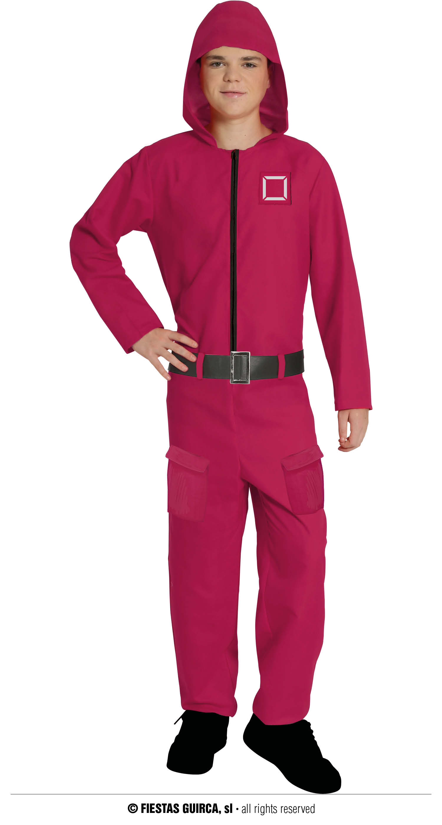 Gamer Overall mit Kapuze pink 14-16 J