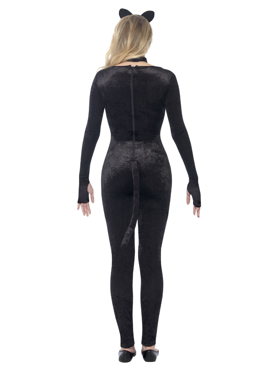 Katzenoverall schwarz für Damen X-SMALL