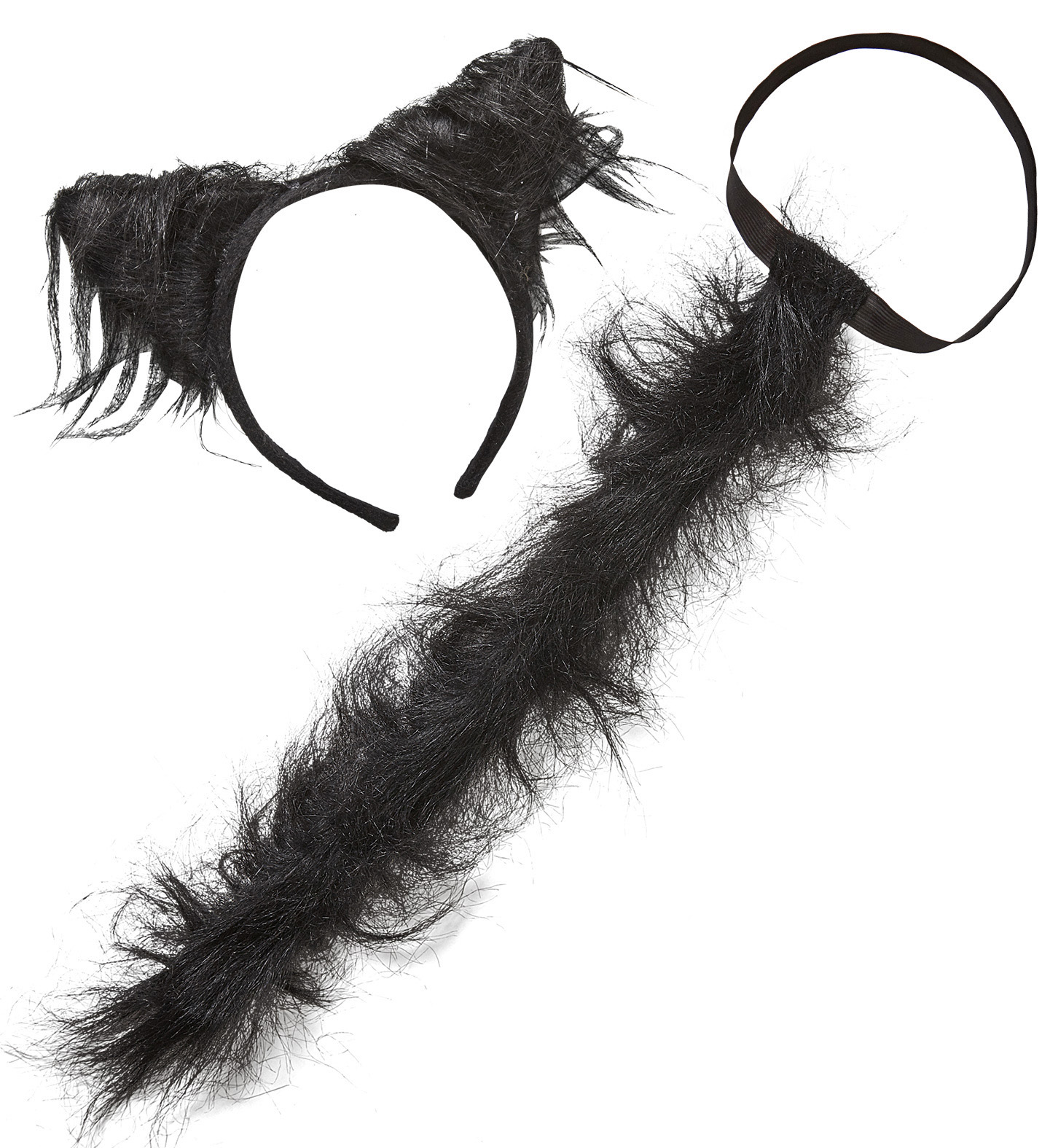 Katzen Set schwarz Ohren und Katzenschwanz
