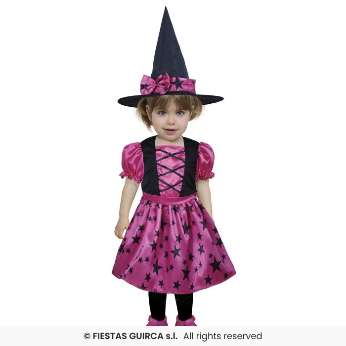 Sternen Hexe pink 2-3 Jahre  Kleid m. Hut