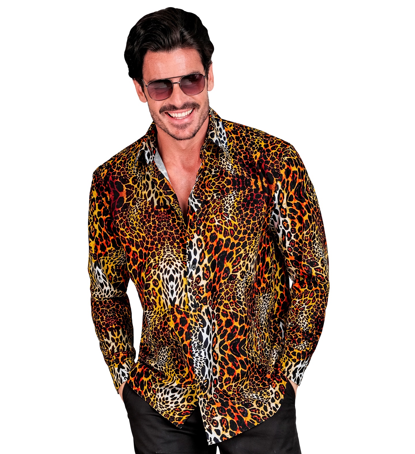 Leoparden Design Hemd L/XL
