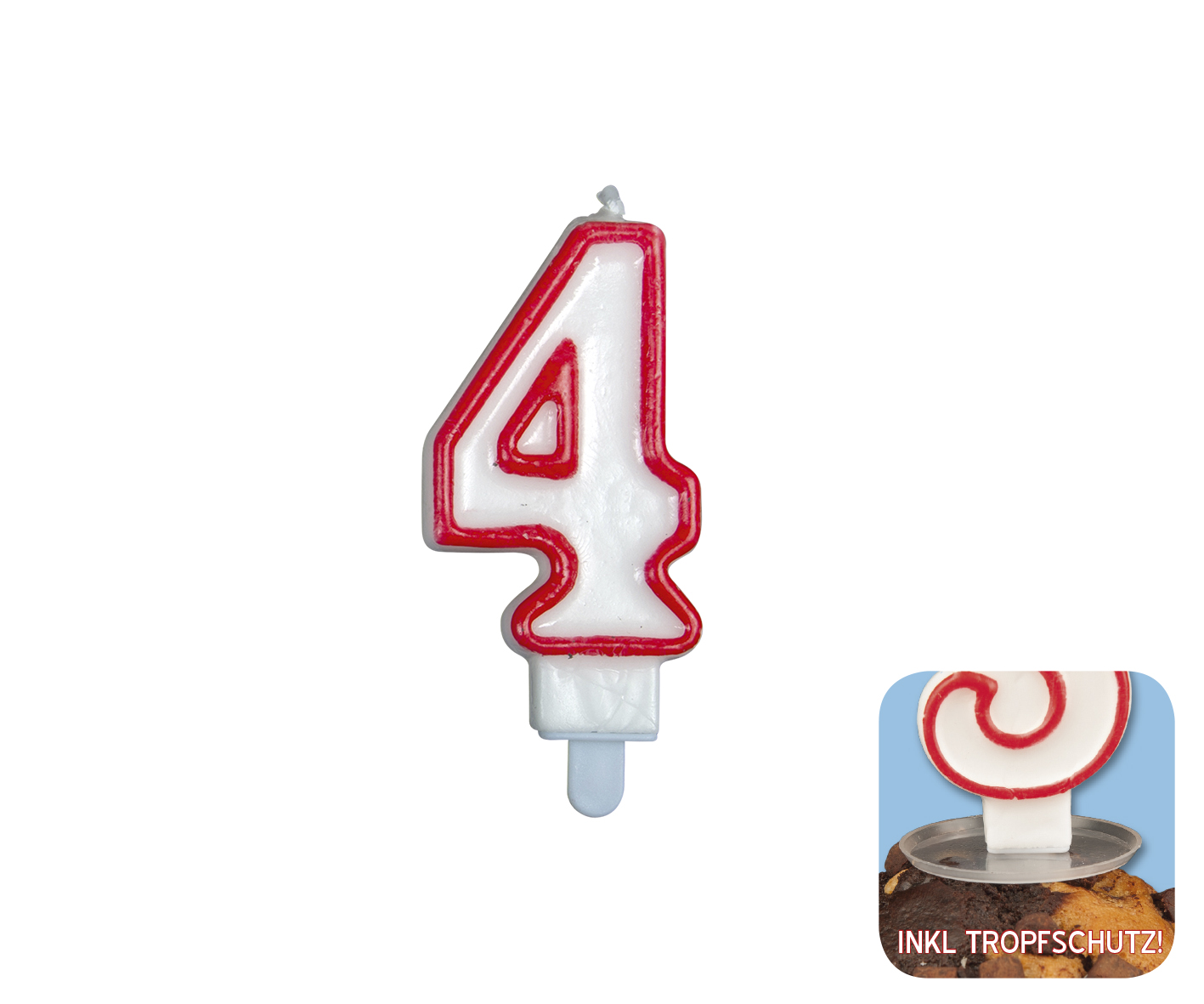 Zahlenkerze "4"