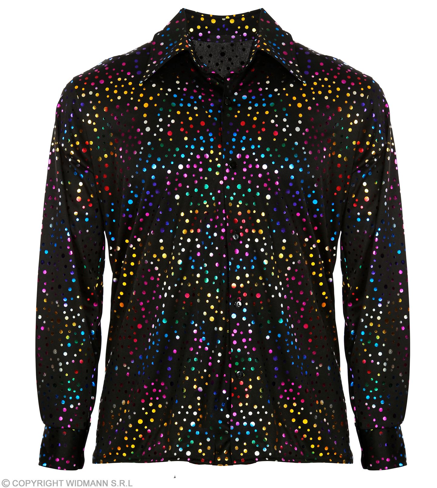 Disco Shirt  XXL schwarz-glitter