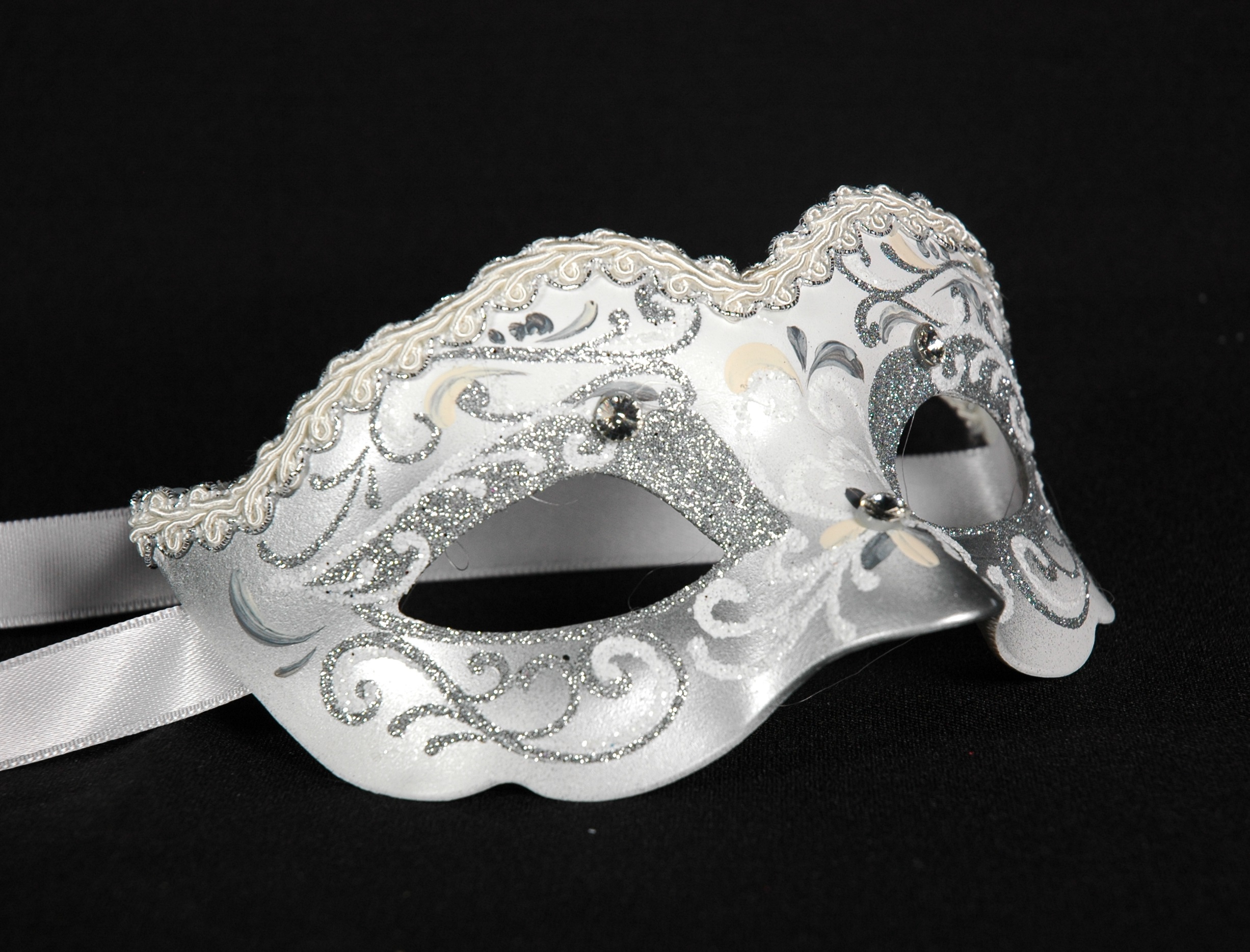 Venezianische Maske Columbine "Baby-Ice"