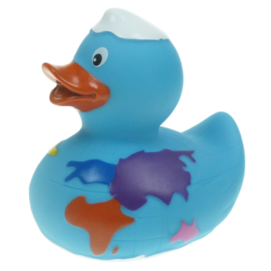 Badeente Globus  8cm