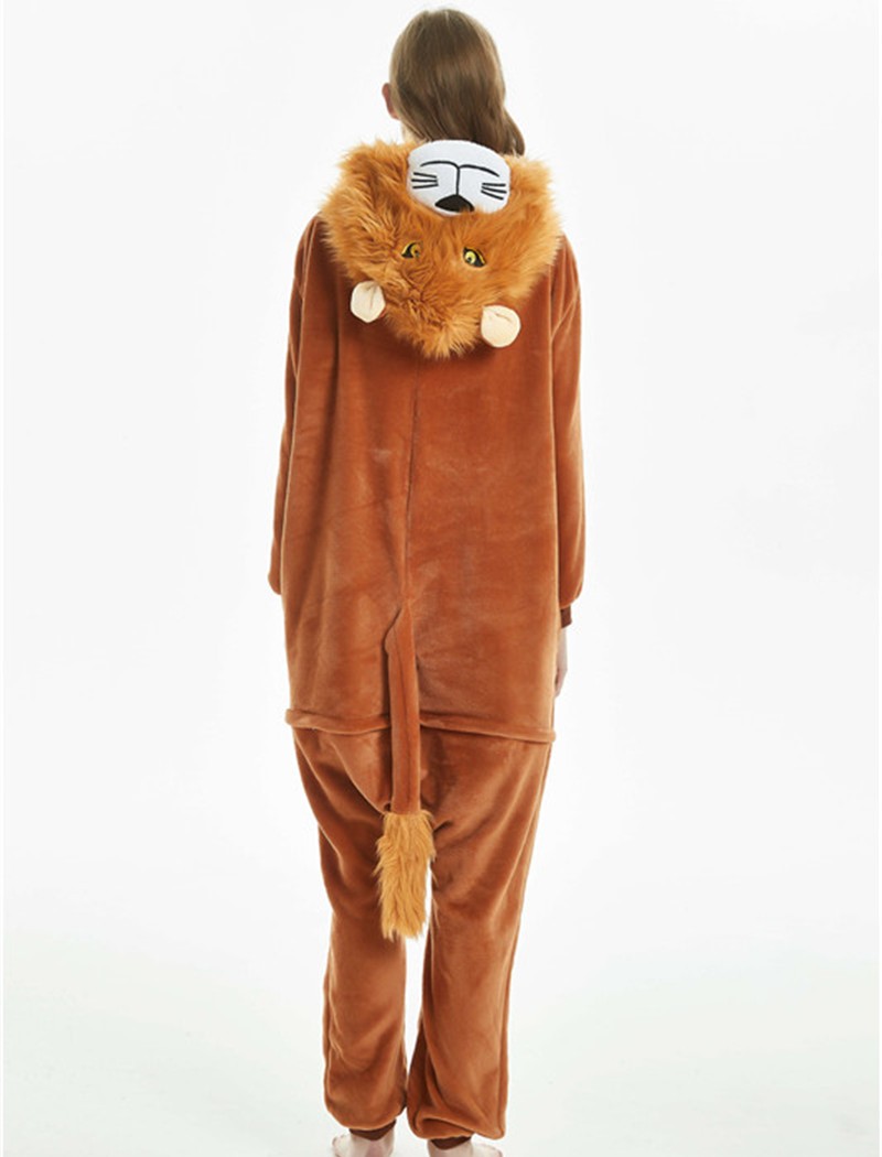 Löwen Kostüm Plüsch Overall   SMALL  (M)