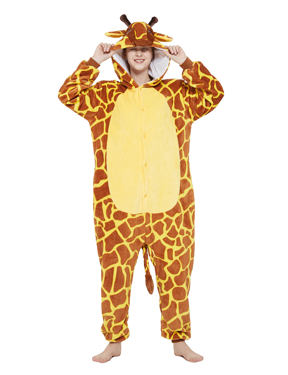 Giraffe Overall mit Kapuze  L    (XL)