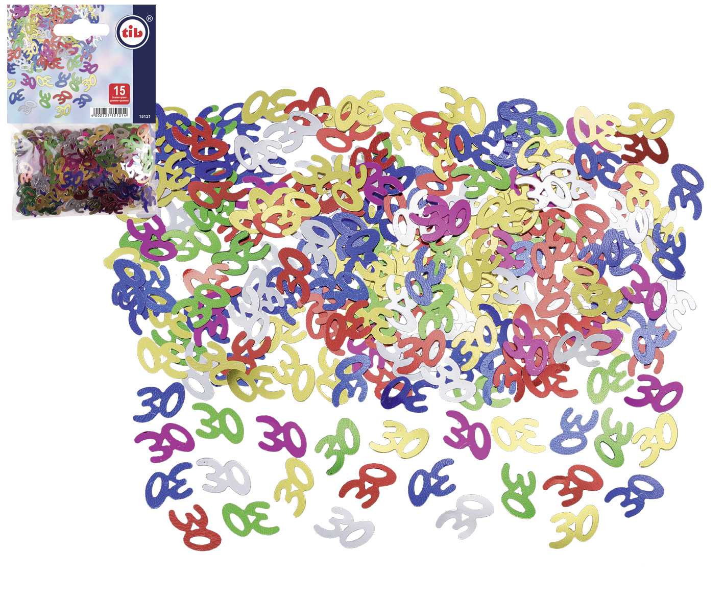 Deko Konfetti bunt zum 30er Geburtstag