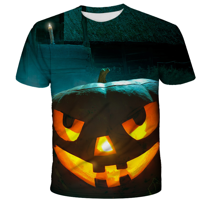 Halloween T-Shirt   SMALL  3D Druck Kürbis  (XL)