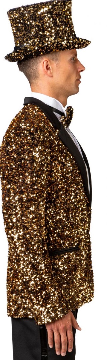 Goldenes Pailletten Jackett deluxe Größe 50
