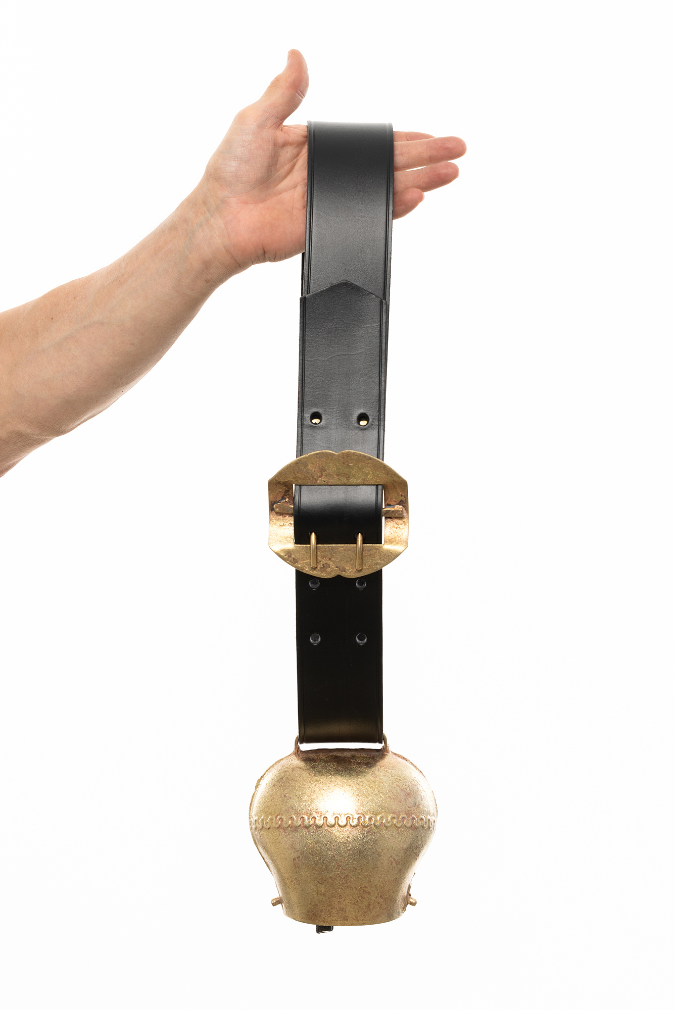 Glocke Schmiedeeisen Gold  ca.15x16,5cm