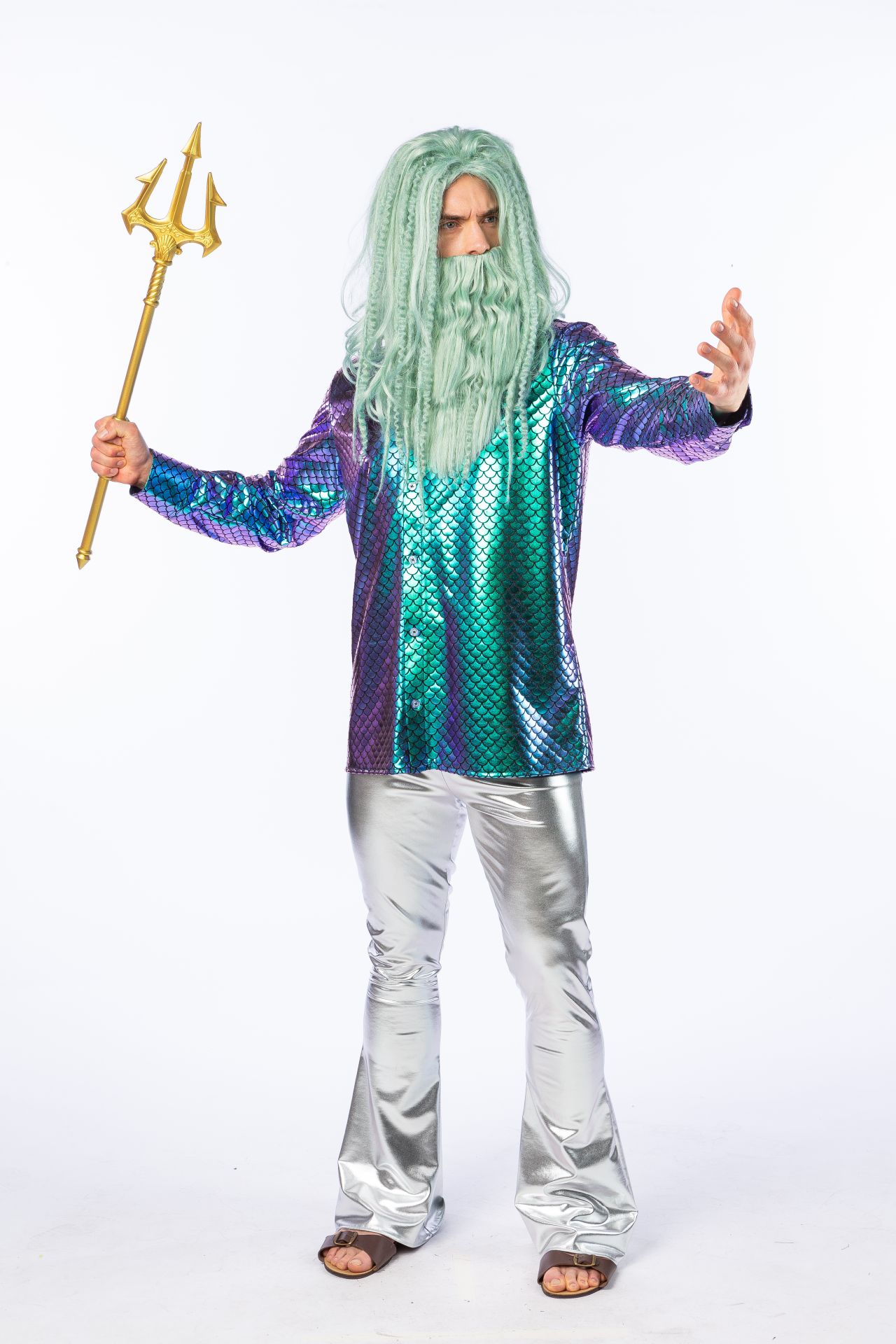 Neptun Wassermann Hemd  lila/türkis Gr. 50/52