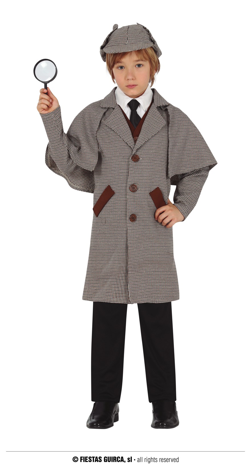Detektiv Mantel mit Mütze 10 - 12 J