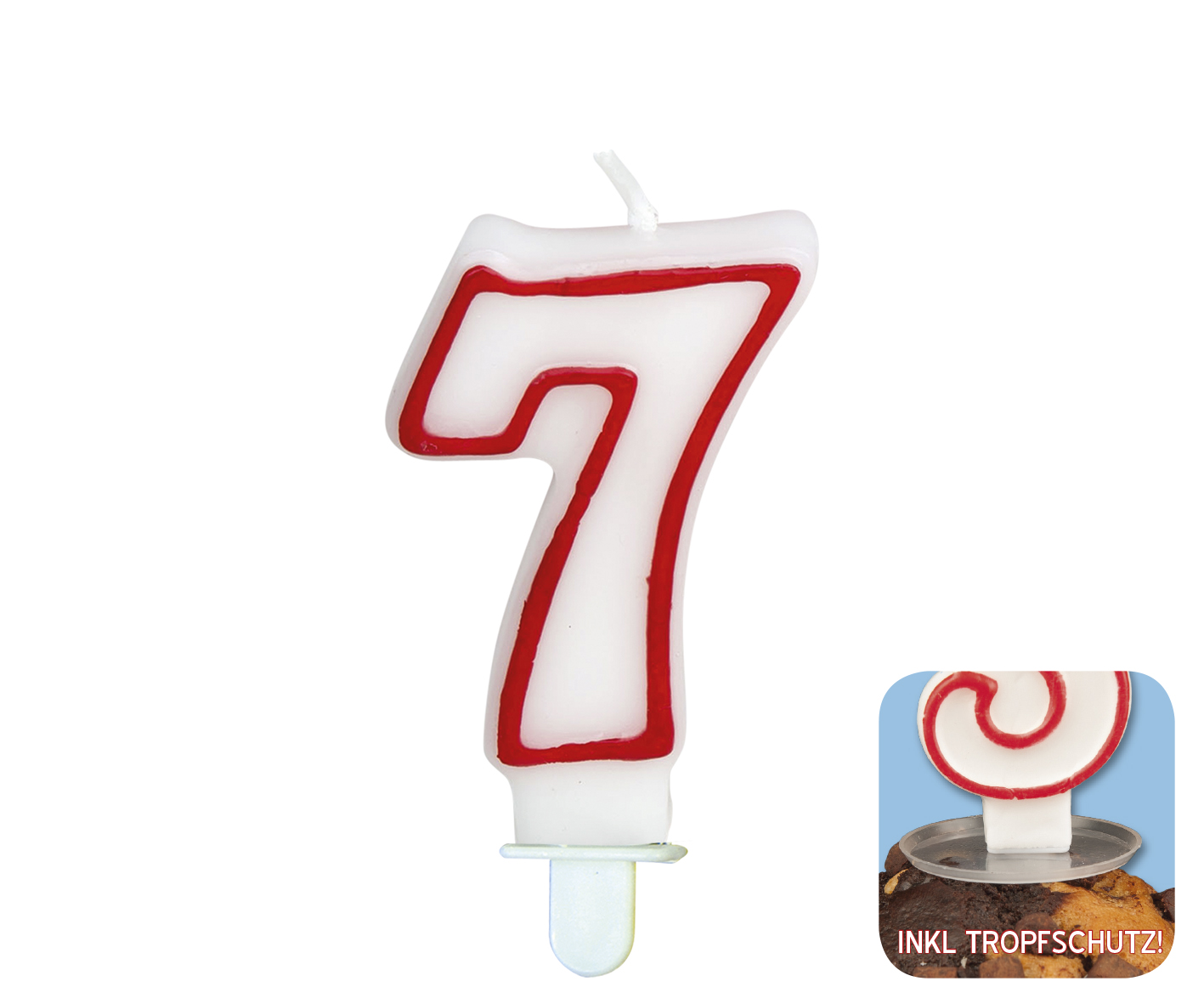 Zahlenkerze "7"       *)