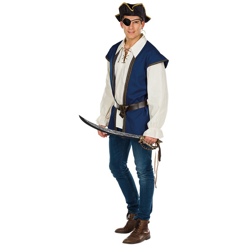 Pirat Kostüm Jack  Gr. 48 m. blauer Jacke