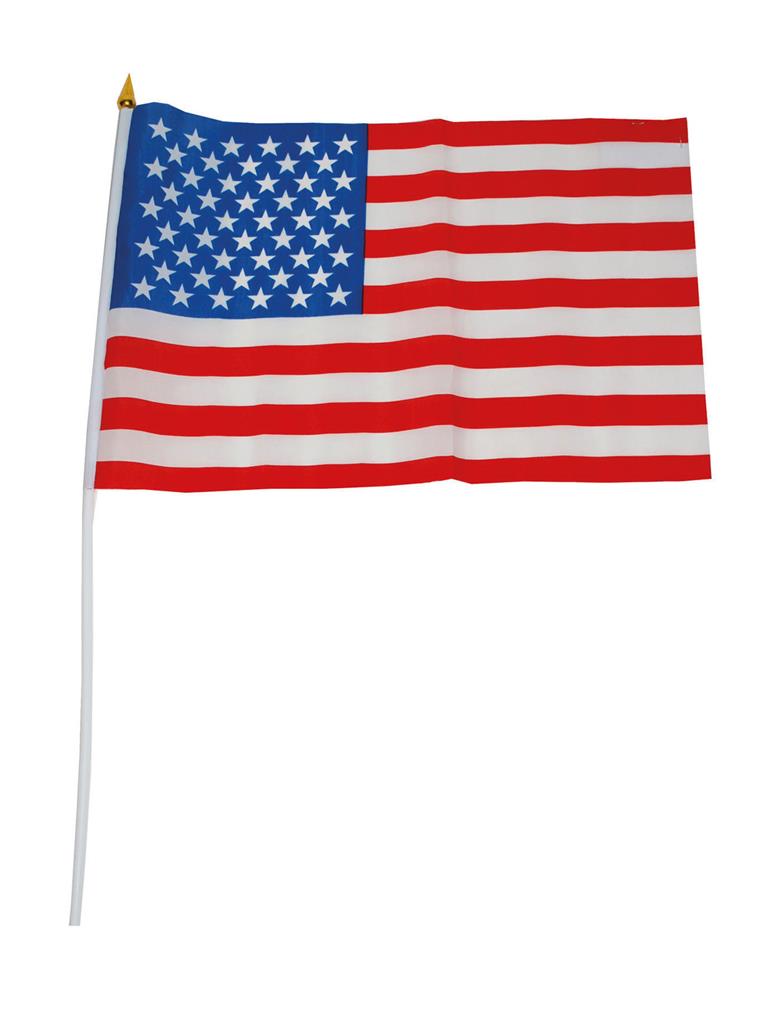 USA Fahne ca. 30x45cm mit Stab aus Kunststoff ca. 60cm
