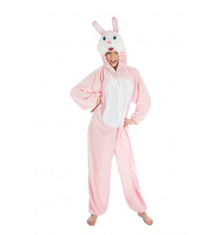 Rosa Hasen Overall  LARGE für Erwachsene (180cm)