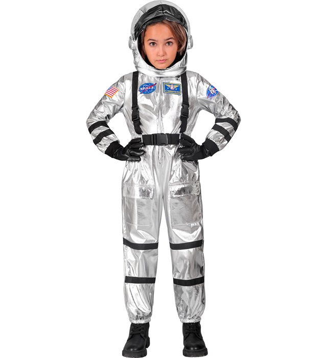 Silber Astronauten Overall  158  mit Helm