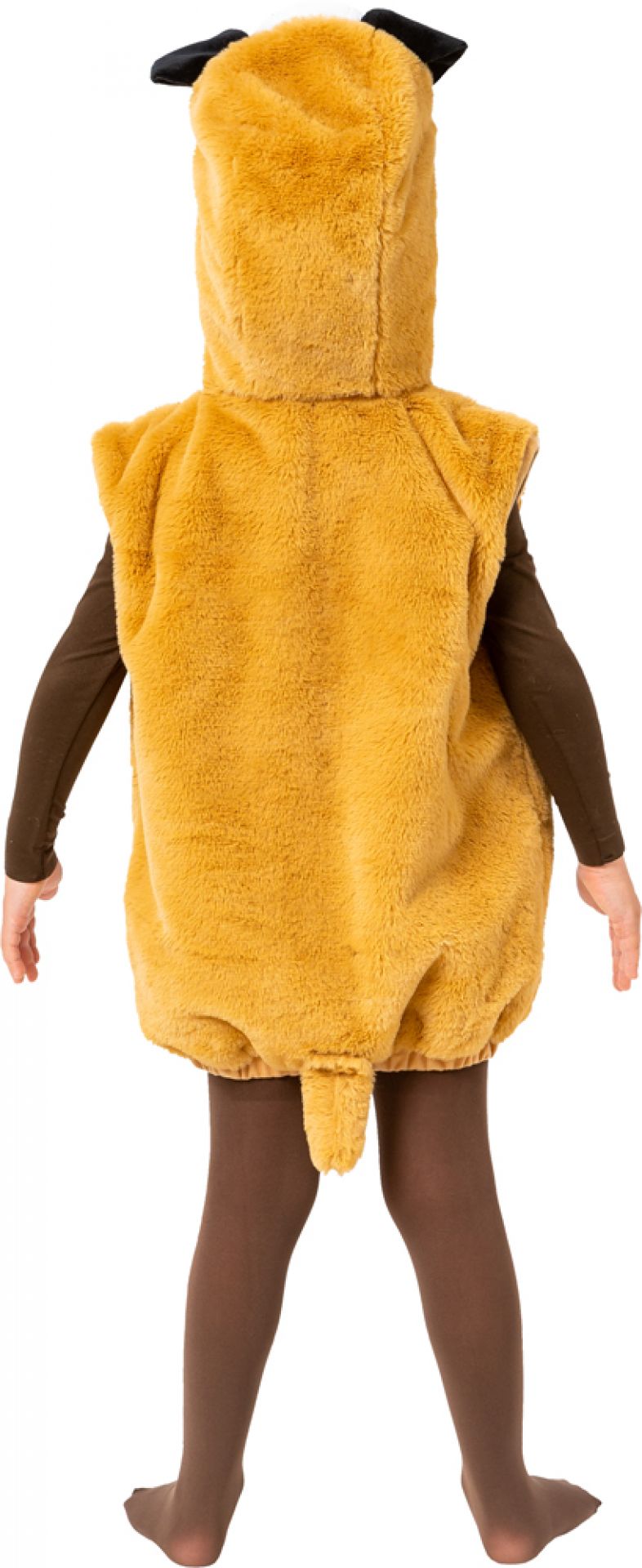 Hund Kostüm Plüsch Weste mit Kapuze Größe 104