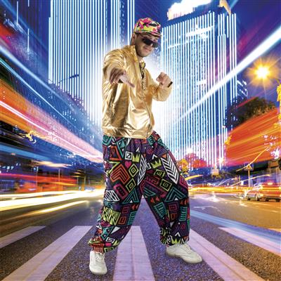 80er Jahre Hose Graphic Style Einheitsgröße