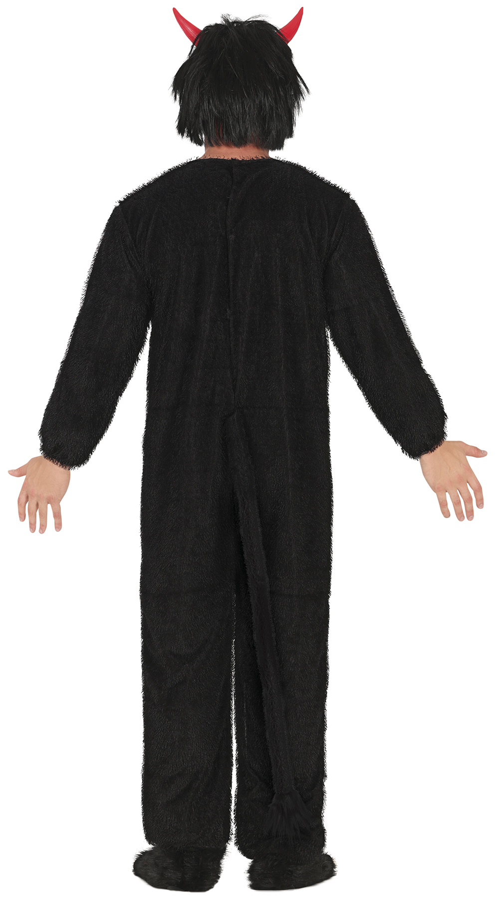 Schwarzer Kurzhaar Plüsch Overall 52-54   L