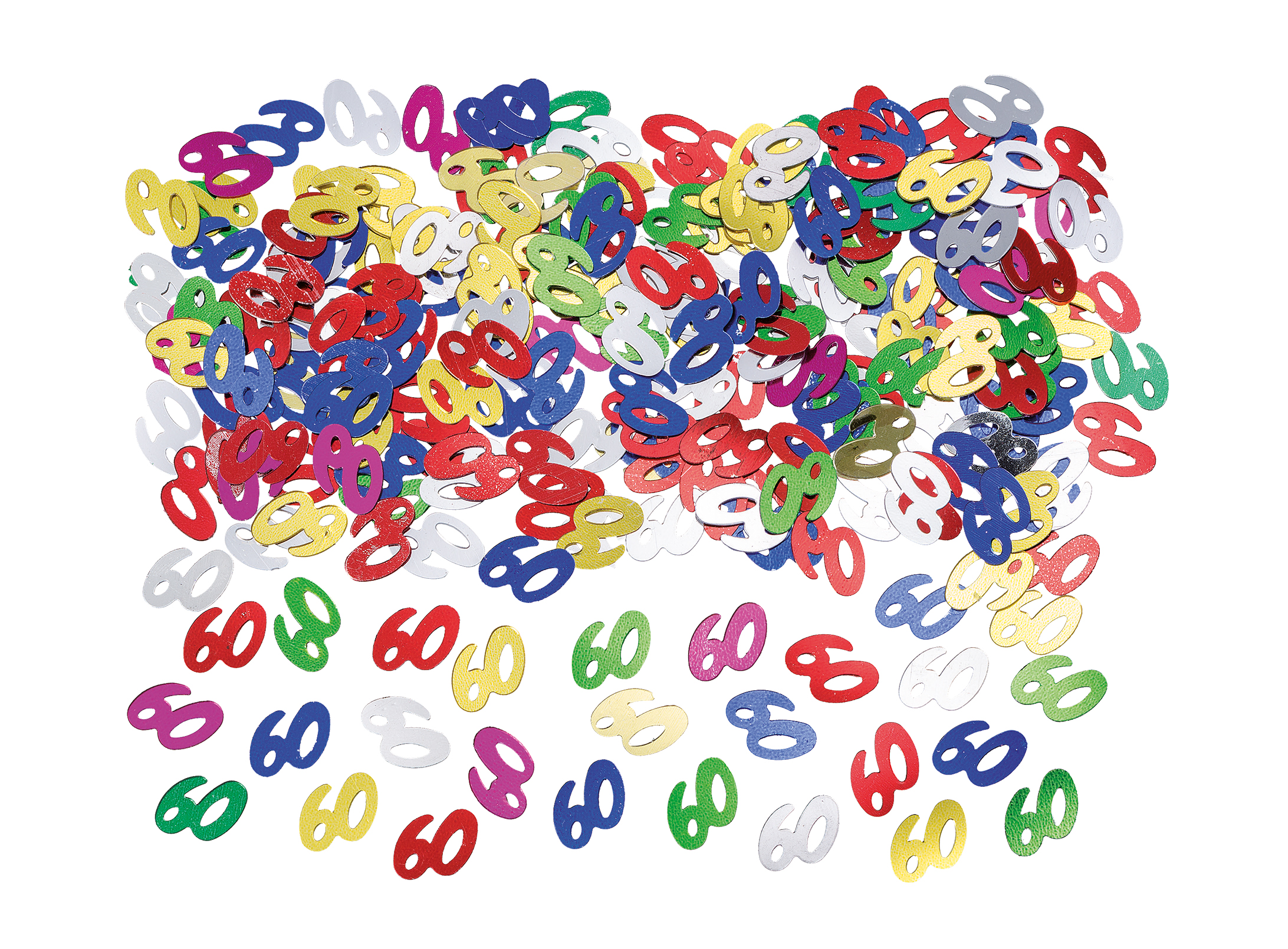Geburtstags Konfetti zum 60er  bunt