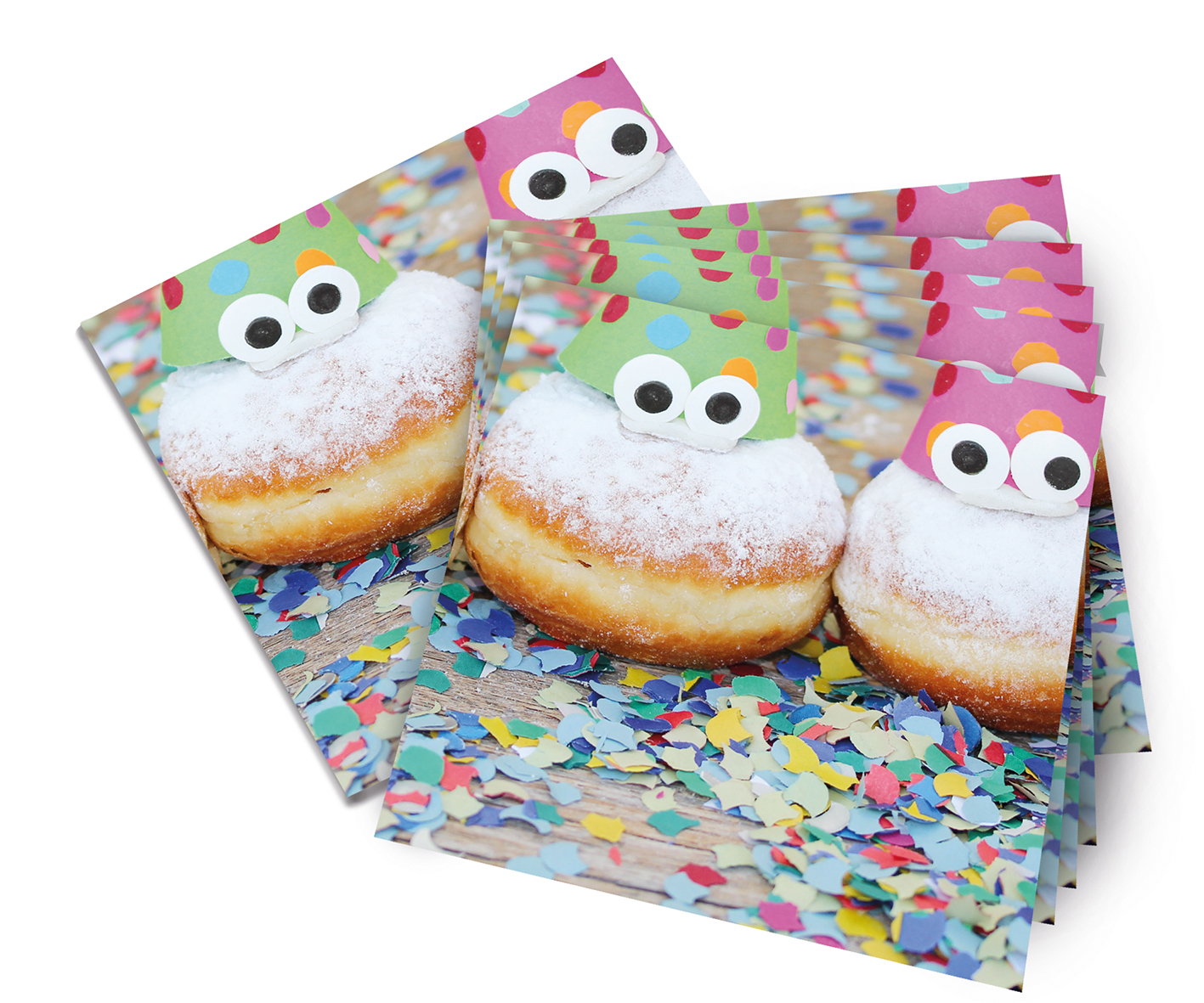 Servietten Krapfen mit Hut 20 Stück Packung