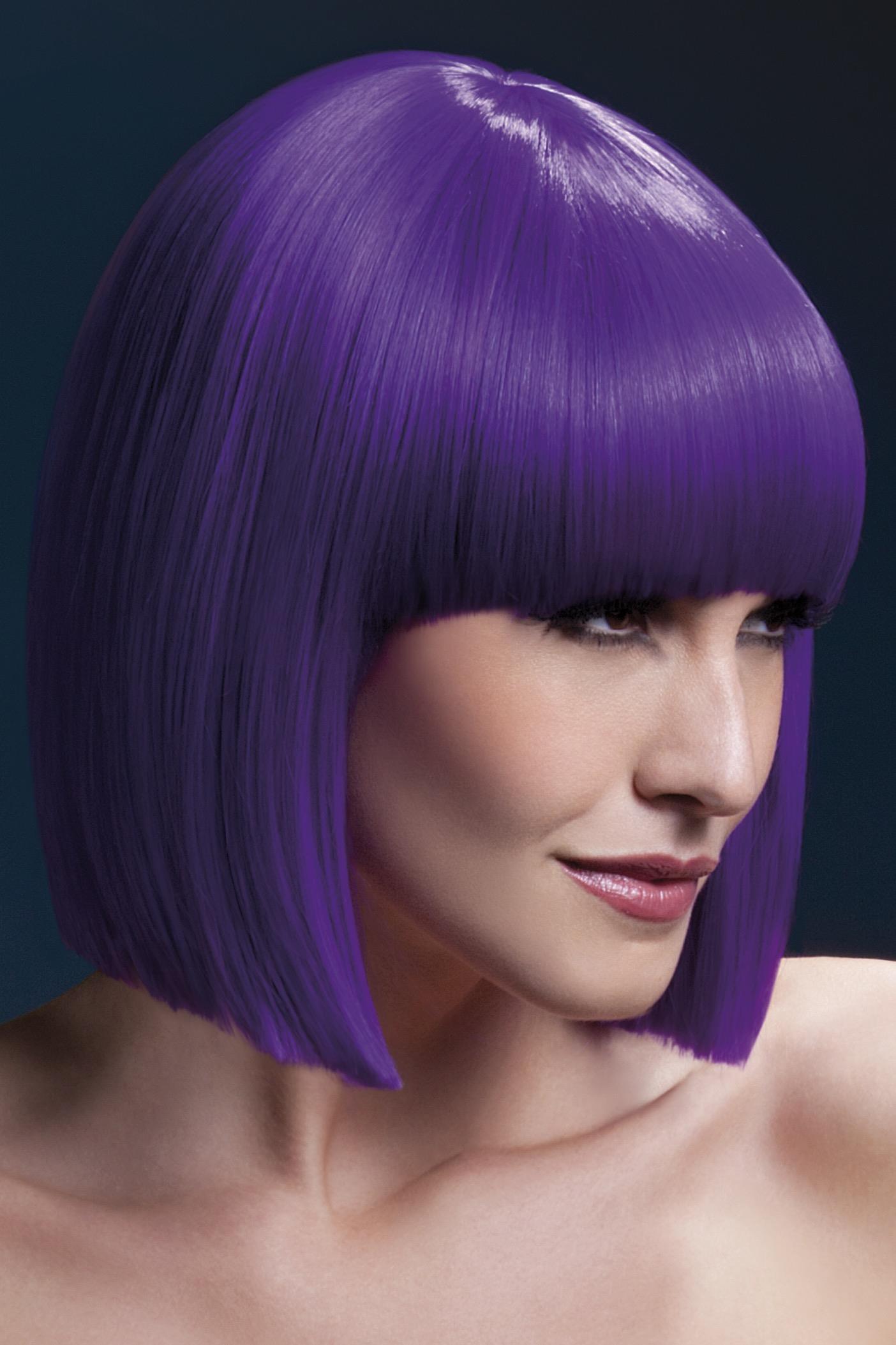 Pagen Kopf Perücke purple LOLA Premium Qualität