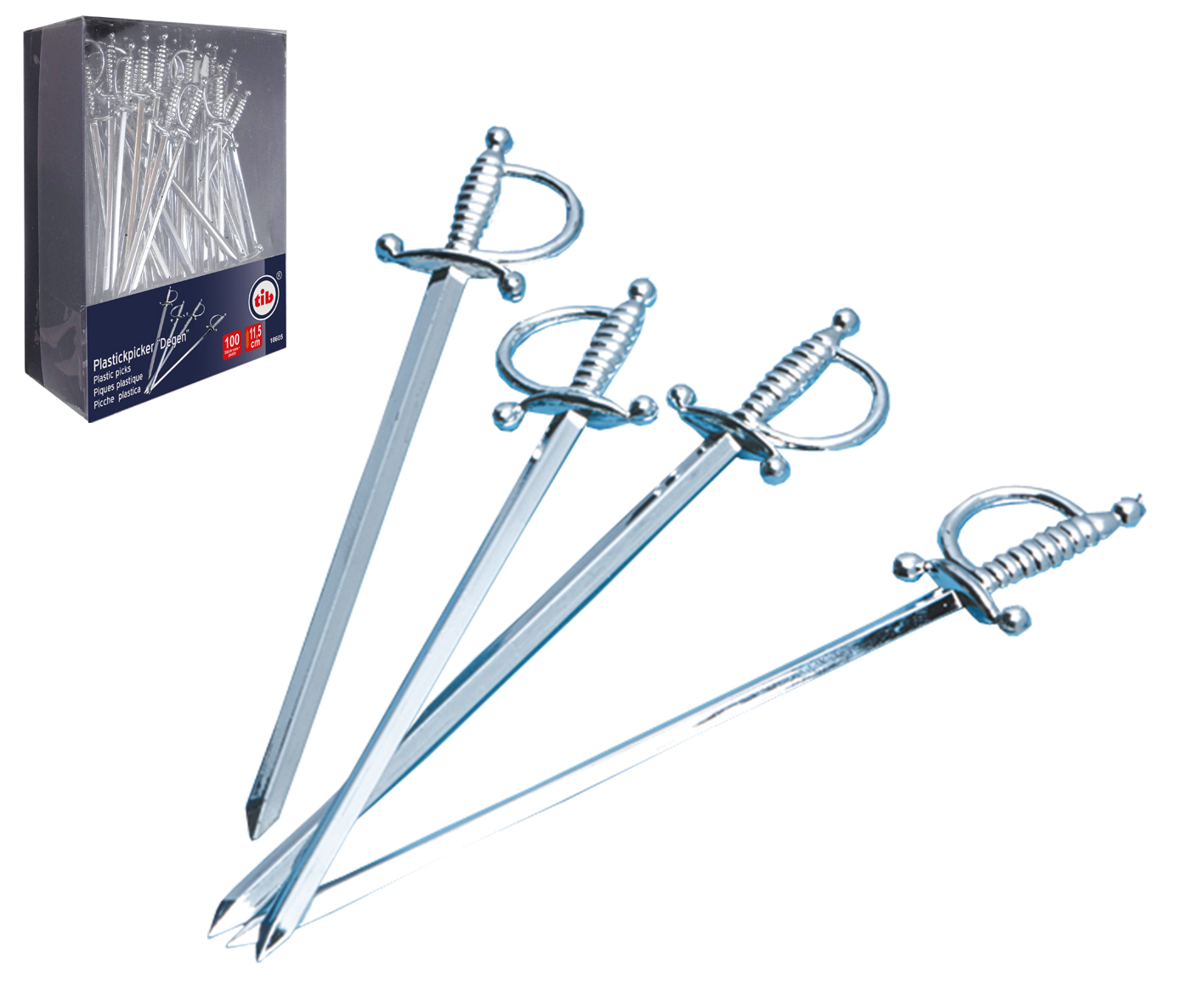 Plastik-Picker "Degen" 100er Pkg.