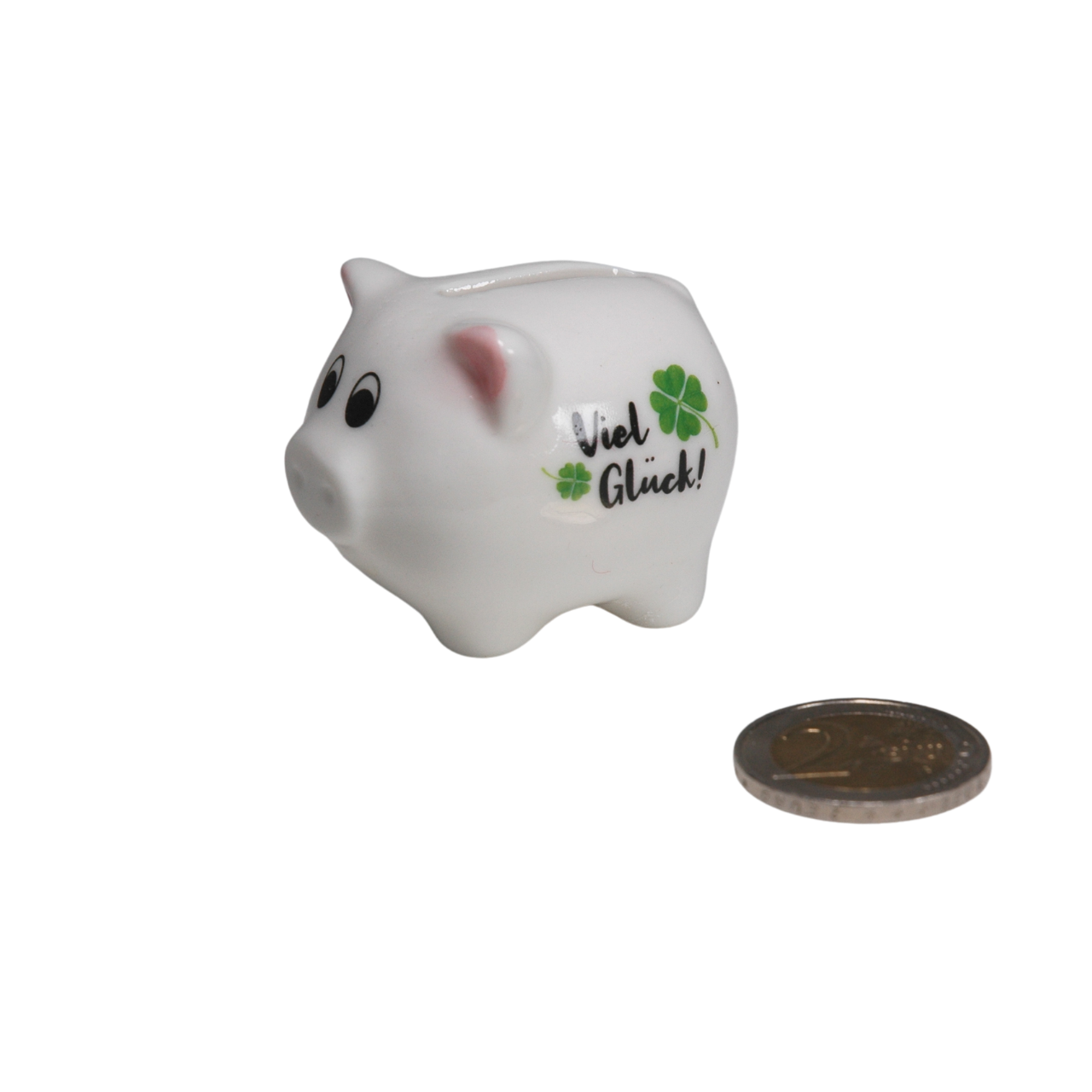 Mini Sparschwein "Viel Glück" ca. 5x4cm
