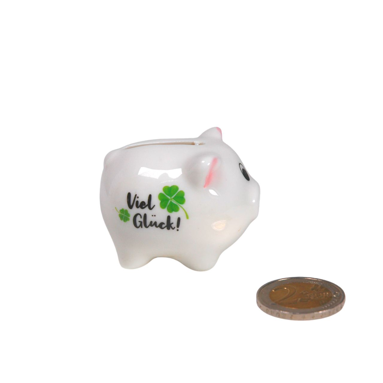 Mini Sparschwein "Viel Glück" ca. 5x4cm