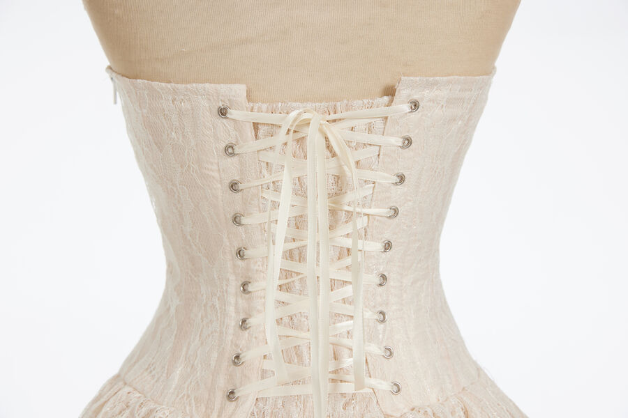 Corsage Kleid beige  L  Gr.38/40