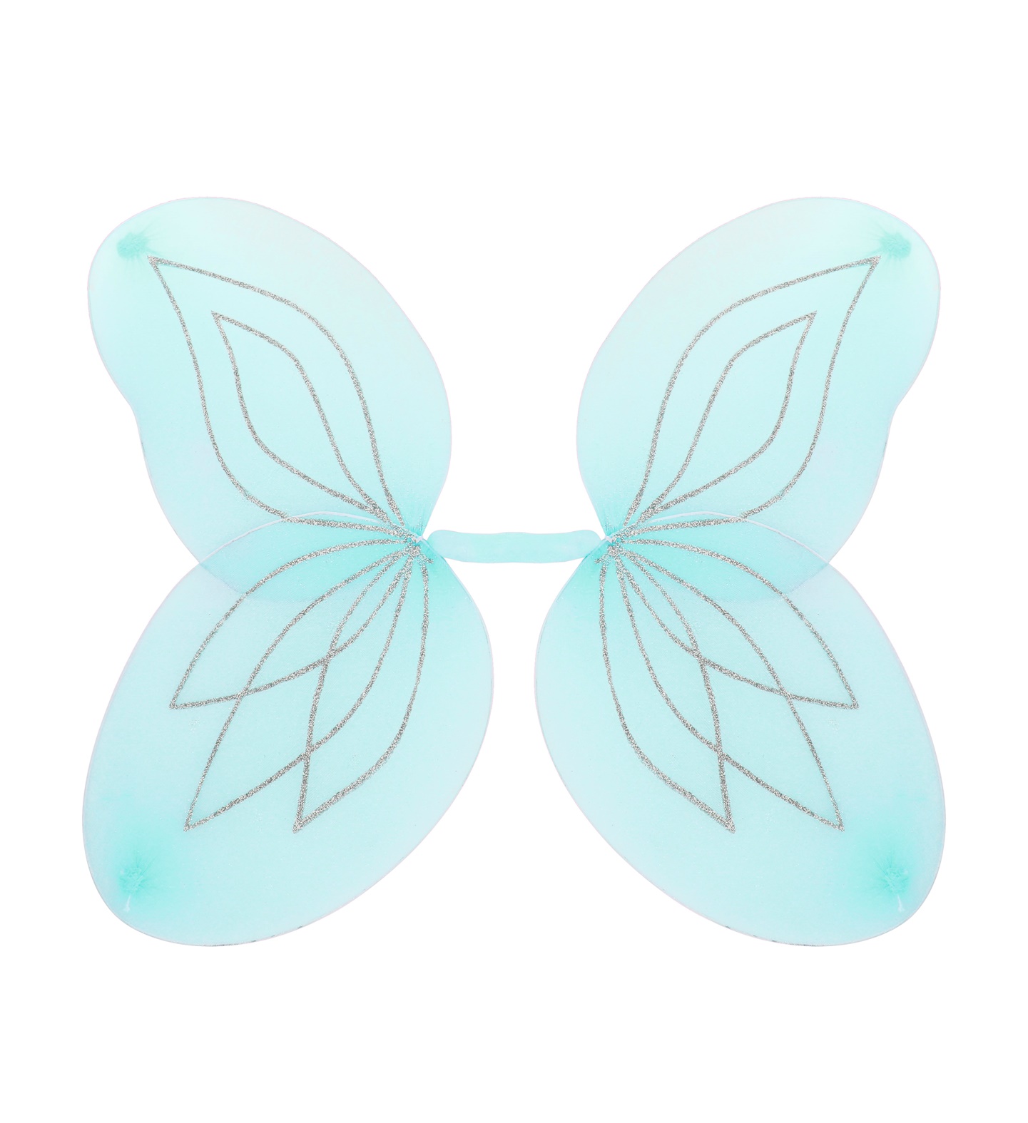Hellblaue Glitzer Flügel 55x48cm